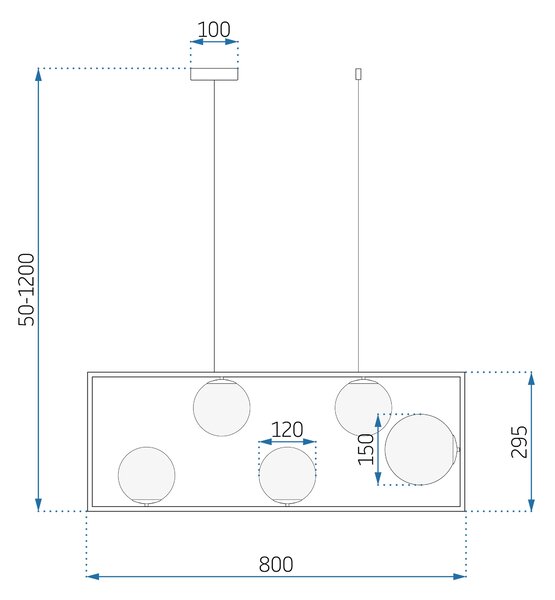 Mennyezeti függő lámpa APP1020-5CP