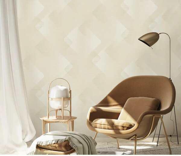 TF10479-02 geometrikus mintájú bézs tapéta