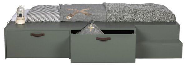 WOOOD Zöld fa ágy Ernest 80x200 cm