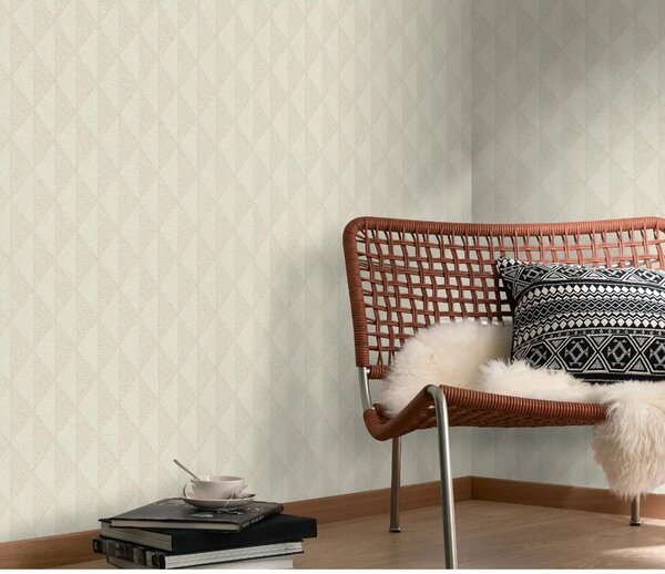 TF10524-02 geometrikus mintájú bézs tapéta