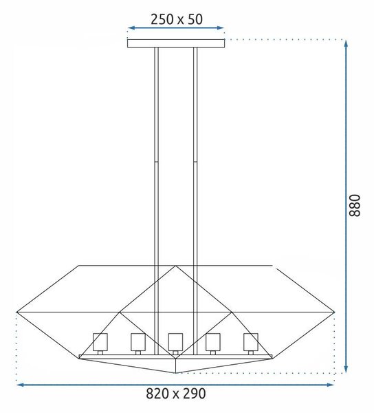 Mennyezeti lámpa APP1037-5CP