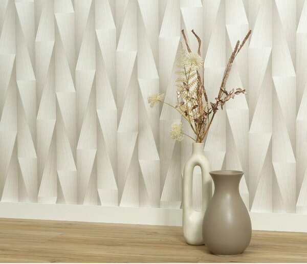 TF10526-38 famintájú geometrikus homokszínű tapéta