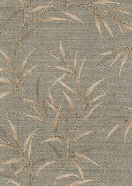 TF10528-11 levélmintás taupe tapéta