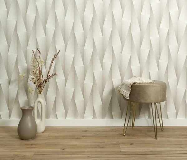 TF10526-38 famintájú geometrikus homokszínű tapéta