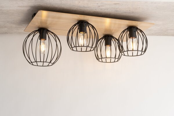 Sigma lighting modern skandináv mennyezeti lámpa cyber fekete tölgy sig32360