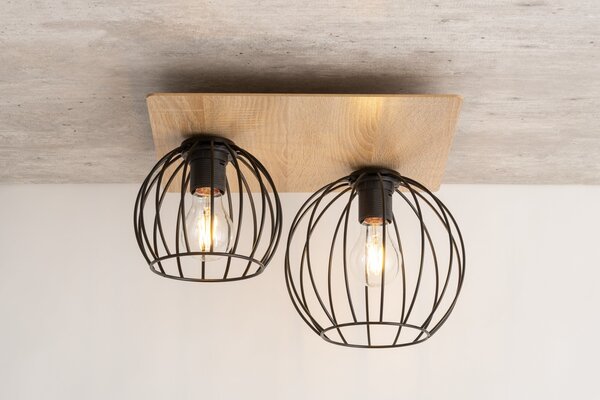 Sigma lighting modern skandináv mennyezeti lámpa cyber fekete tölgy sig32358