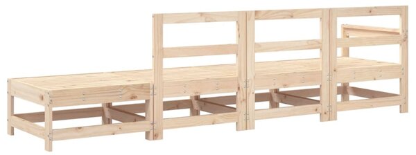 4 részes tömör fenyőfa kerti ülőgarnitúra