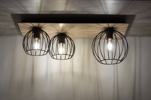 Sigma lighting modern skandináv mennyezeti lámpa cyber fekete tölgy sig32359