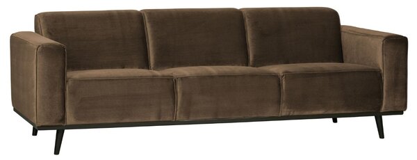 Hoorns Szürke barna bársony háromszemélyes kanapé Twilight 230 cm