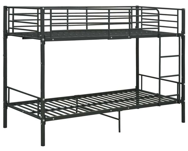 VidaXL Fém Emeletes Ágy - 90x200 cm - Fekete