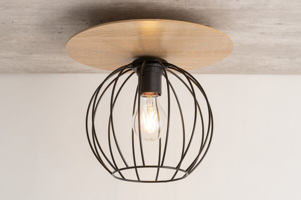Sigma lighting modern skandináv mennyezeti lámpa cyber fekete tölgy sig32354