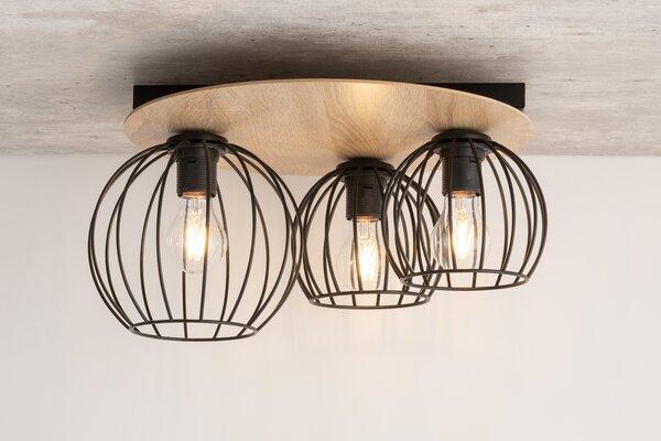 Sigma lighting modern skandináv mennyezeti lámpa cyber fekete tölgy sig32356