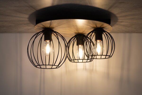 Sigma lighting modern skandináv mennyezeti lámpa cyber fekete tölgy sig32356