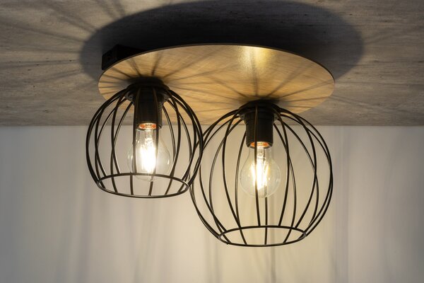 Sigma lighting modern skandináv mennyezeti lámpa cyber fekete tölgy sig32355