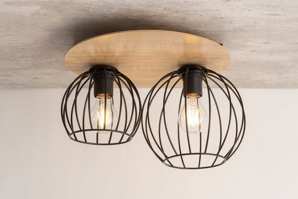 Sigma lighting modern skandináv mennyezeti lámpa cyber fekete tölgy sig32355