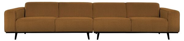 Hoorns Konyakbarna szövet négyszemélyes kanapé Twilight 372 cm