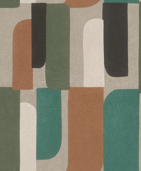 TF00330526 geometrikus mintájú zöld tapéta