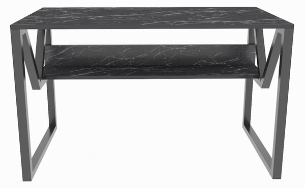 Lona íróasztal, márvány-fekete, 120 cm