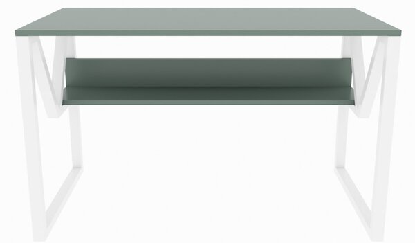 Lona íróasztal, zöld-fehér, 120 cm