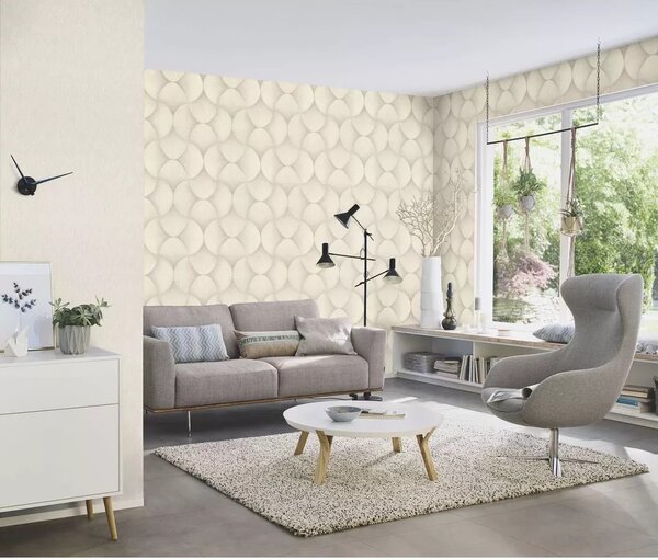 TF00608236 geometrikus mintájú világosszürke tapéta