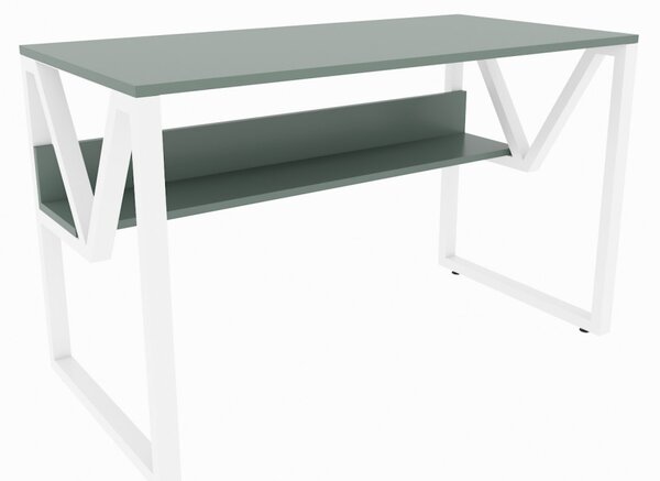 Lona íróasztal, zöld-fehér, 120 cm