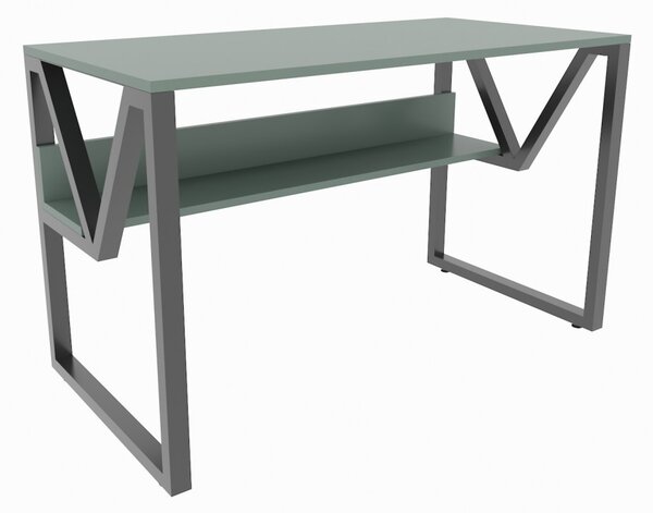 Lona íróasztal, zöld-fekete, 120 cm