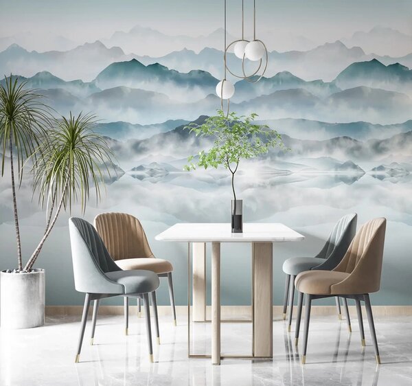 TF30047224 tájkép mintájú kék tapétaposzter (212x270cm)