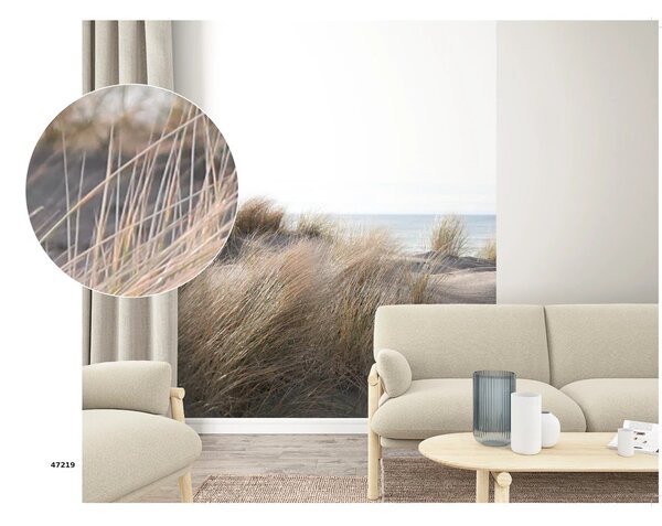 TF30047219 tájkép mintájú homokszínű tapétaposzter (212x270cm)