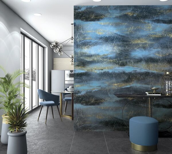 TF30046730 tájkép mintájú sötétkék tapétaposzter (212x270cm)