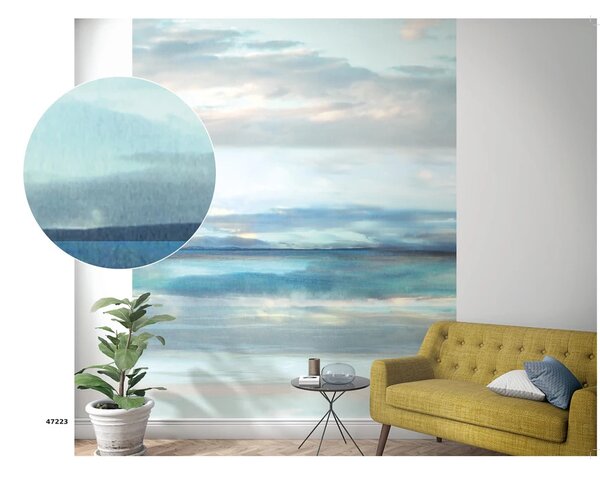 TF30047223 tájkép mintájú kék tapétaposzter (212x270cm)