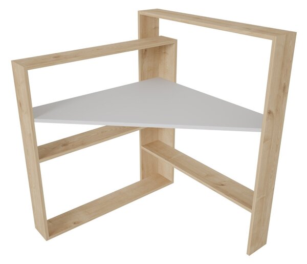 Kelly íróasztal, tölgy-fehér, 93,6 cm