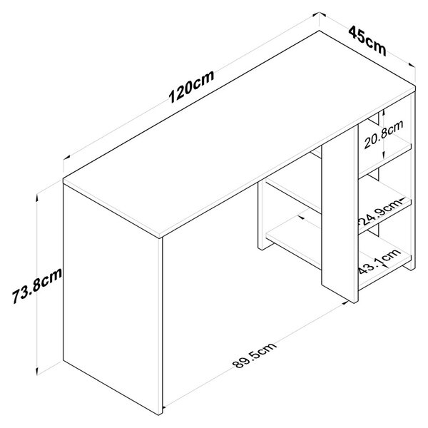 Íróasztal, 120 cm – HA108