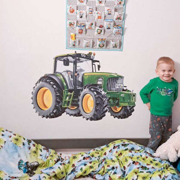 INSPIO - átragasztható textil matrica - Traktor falmatrica - Traktor faltetoválás