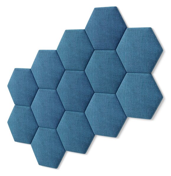 Hexa_XL bársony hatszög falpanel - 2216 sötétkék