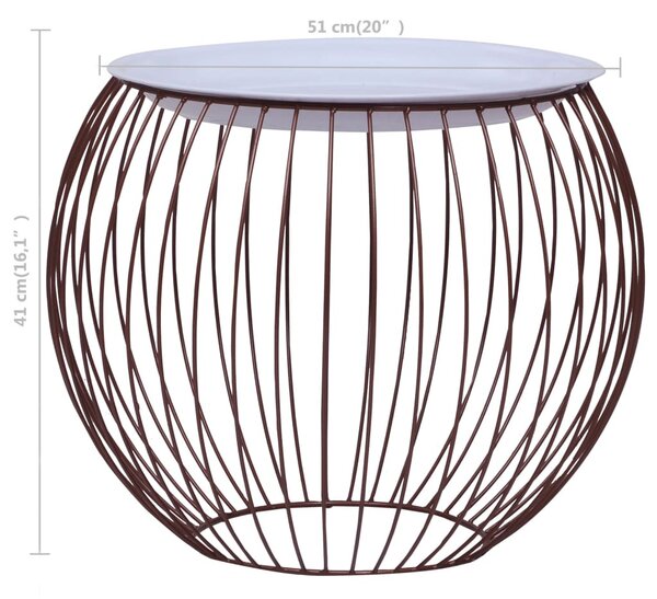 Aranyszínű dohányzóasztal Ø 51 cm