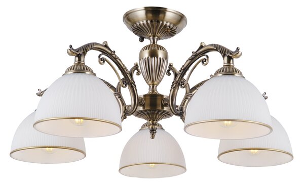 Italux klasszikus csillár feneza antik bronz fehér itxpnd-5122-5