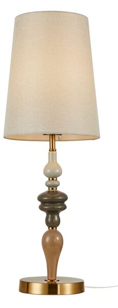 Italux klasszikus boho asztali lámpa moren antik bronz lazac színű itxtb-84678a-ab