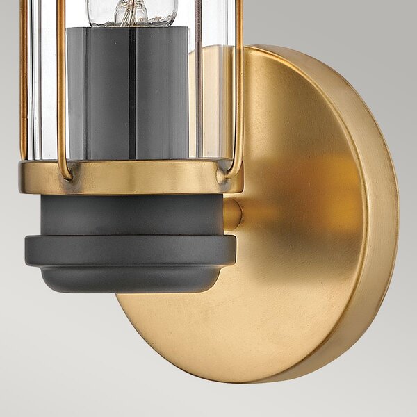 Hinkley lighting vintage fali lámpa masthead fekete sárgaréz átlátszó elshk-masthead1-hbbk IP44