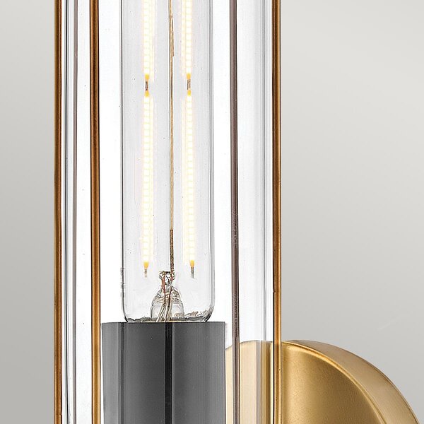 Hinkley lighting vintage fali lámpa masthead fekete sárgaréz átlátszó elshk-masthead1-hbbk IP44