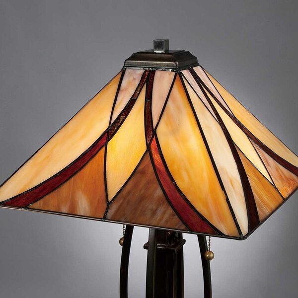Quoizel klasszikus tiffany asztali lámpa asheville antik bronz színezett elsqz-asheville-tl