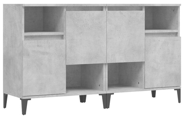 Modern Tálalószekrény Szett - Betonszürke - 2 db - 60x35x70 cm