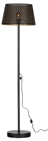 Hoorns Fekete fém állólámpa Katlyn 161 cm