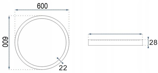 Kerek LED Panel Fehér 42W