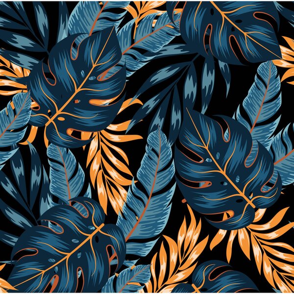 Jazzy 5 - MetalJungle levélmintás bútorszövet