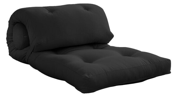 Feketés antracitszürke futon matrac 70x200 cm Wrap Dark Grey – Karup Design