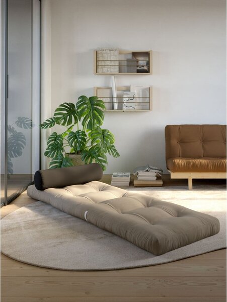 Szürkésbézs futon matrac 70x200 cm Wrap Beige/Dark Grey – Karup Design