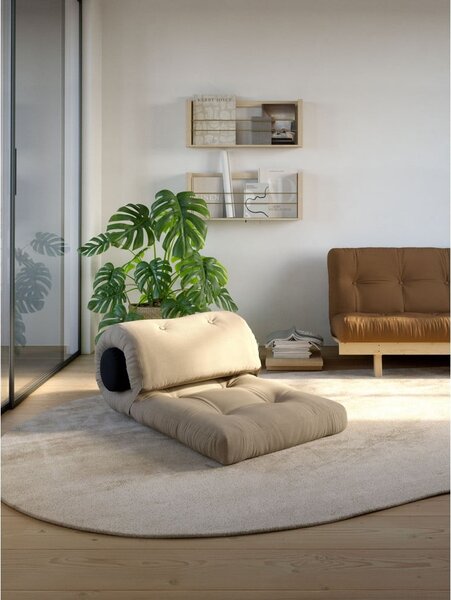 Szürkésbézs futon matrac 70x200 cm Wrap Beige/Dark Grey – Karup Design