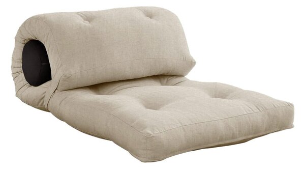 Szürkésbézs futon matrac 70x200 cm Wrap Linen Beige/Dark Grey – Karup Design