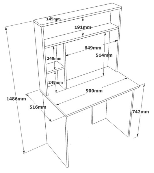 Íróasztal, 90 cm – Br2-Aa