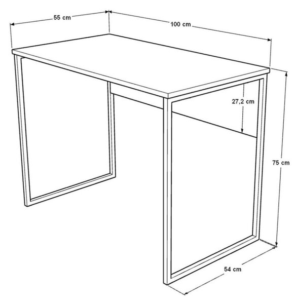 Íróasztal, 100 cm – Nor2-S